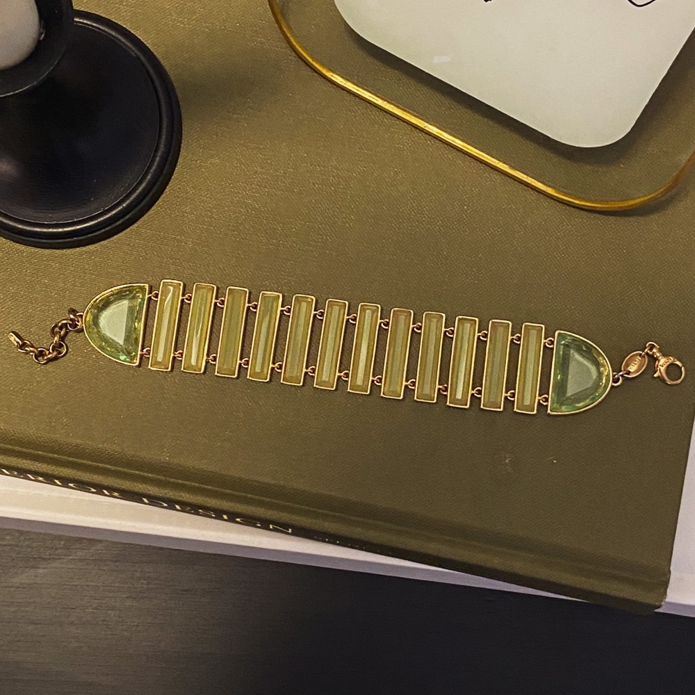 🔴SOLD🔴 Fossil Green Stone Bracelet